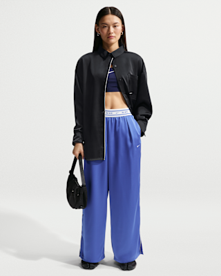 Женские  Nike Sportswear Loose Mid-Rise Satin Pants