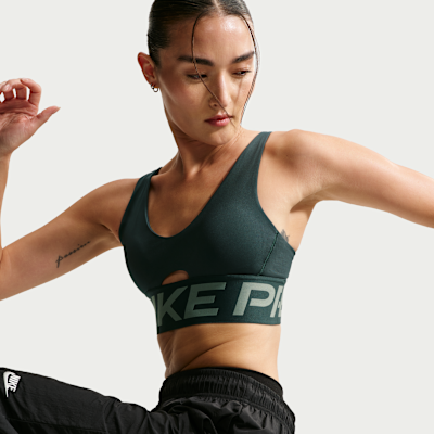 나이키 프로 인디 플런지 여성 미디엄 서포트 패드 스포츠 브라