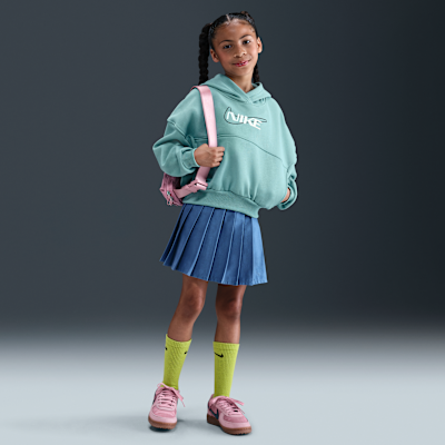 Sudadera con gorro oversized para niña Nike Sportswear Club Fleece