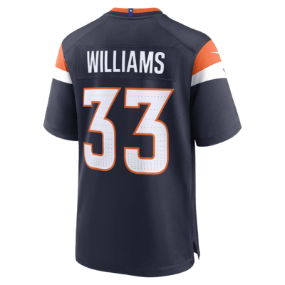 Jersey de fútbol americano Nike de la NFL Game para hombre Javonte Williams Denver Broncos