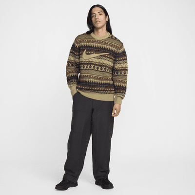 Nike Life Men's Fair Isle Swoosh Jumper