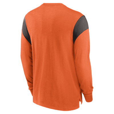 Nike Rewind Playback Helmet (NFL Cleveland Browns) Men's Long-Sleeve T-Shirt