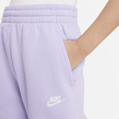 Nike Sportswear Club Fleece Older Kids' (Girls') High-Waisted Fitted Trousers