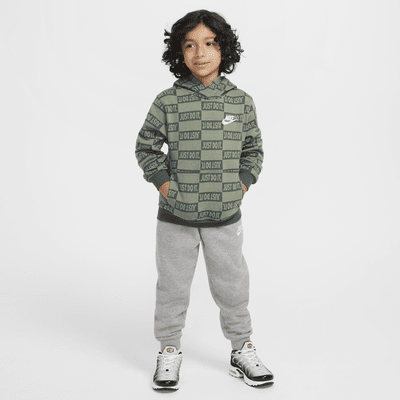 Sudadera con gorro sin cierre de tejido Fleece para niños talla pequeña Nike Sportswear Textured Club