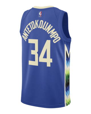 Nike Milwaukee Bucks Giannis City Name & Number Jersey T-Shirt - MODA3