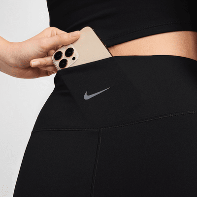 กางเกงปั่นจักรยานขาสั้น 8 นิ้วเอวสูงผู้หญิง Nike One Leak Protection: Period