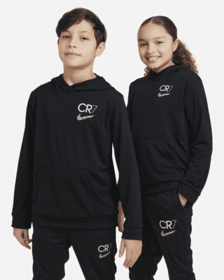 optie aanplakbiljet kwaadaardig Sudadera con gorro sin cierre de fútbol para niños talla grande CR7. Nike MX