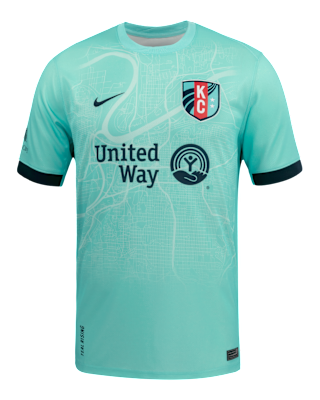 Мужские джерси Debinha de Oliveira KC Current 2025 Stadium Away Nike Dri-FIT NWSL Replica Jersey