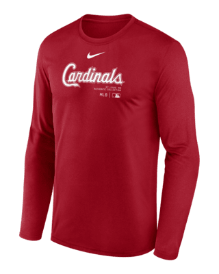 Мужская футболка St. Louis Cardinals Authentic Collection Practice Nike Dri-FIT MLB Long-Sleeve