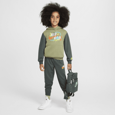 Conjunto de dos piezas de sudadera sin cierre para niños talla pequeña Nike Sportswear "Express Yourself"