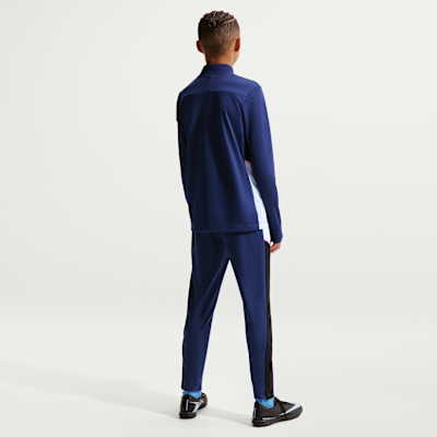 Nike Academy Dri-FIT langermet fotballtreningsoverdel med glidelås i halsen til store barn