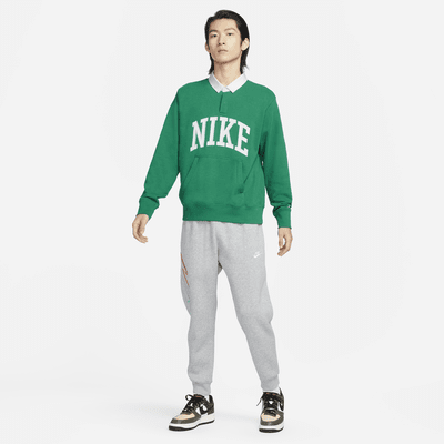 เสื้อโปโลฟลีซแขนยาวผู้ชาย Nike Club Fleece