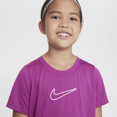 Nike One Fitted Big Kids' (Girls') Dri-FIT Short-Sleeve Top