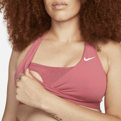 Bra deportivo con almohadillas de media sujeción para mujer Nike Swoosh (M) (maternidad)