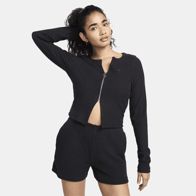 Cardigan slim à zip Nike Sportswear Chill Rib pour femme