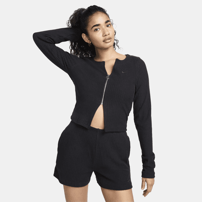 Nike Sportswear Chill Knit Women's Slim Full-Zip Ribbed Cardigan. Nike NO