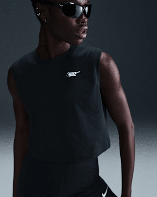 Женская футболка Nike Sportswear Club Sleeveless Cropped Graphic