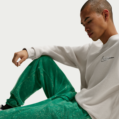 Pants de tejido Fleece con puño con efecto lavado para hombre Nike Sportswear Club