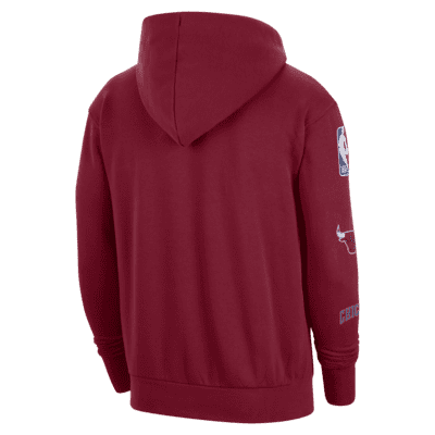 Nike Men's Chicago Bulls Red Fleece Courtside Statement Hoodie