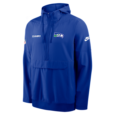 Seattle Seahawks Alt Option Route Anorak Men's Nike NFL 1/2-Zip Hooded Jacket