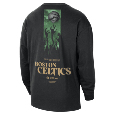 T-shirt a manica lunga Boston Celtics Courtside Nike NBA – Uomo