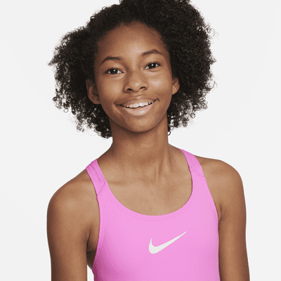 Traje de baño de una sola pieza con espalda deportiva para niña talla grande Nike Essential