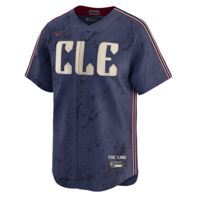 Jersey Nike Dri-FIT ADV de la MLB Limited para hombre Shane Bieber Cleveland Guardians City Connect