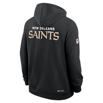 New Orleans Saints Initial Home Sideline Men's Nike Dri-FIT NFL Pullover Hoodie