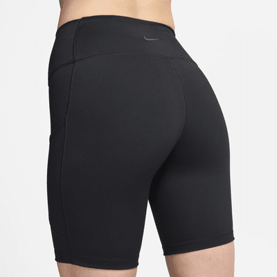 Shorts de ciclismo con bolsillos de tiro alto de 20 cm para mujer Nike One