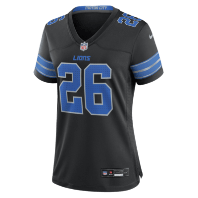 Jersey de fútbol americano Nike de la NFL Game para mujer Jahmyr Gibbs Detroit Lions