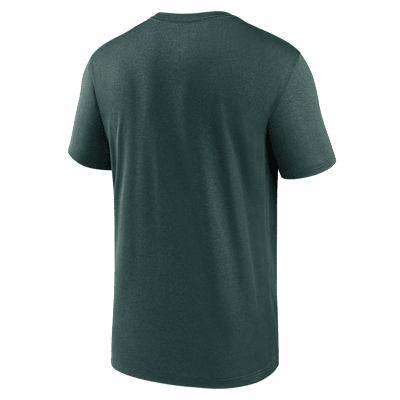 Playera universitaria Nike Dri-FIT para hombre Michigan State Sideline Legend Small Logo