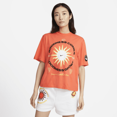 red and white nike shirt women's