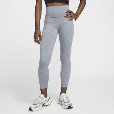 Leggings tiro alto de 7/8 con bolsillos para mujer Nike One