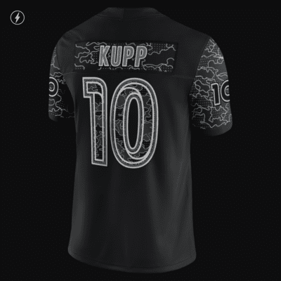 Jersey de fútbol americano a la moda para hombre NFL Los Angeles Rams RFLCTV (Cooper Kupp)