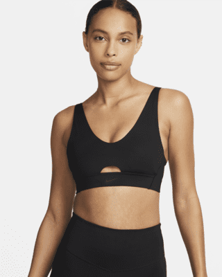 Женские  Nike Indy Plunge Cutout Medium-Support Padded Sports Bra