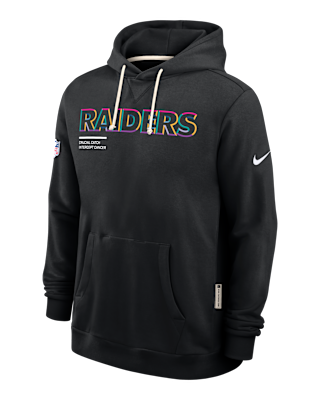 Мужское худи Las Vegas Raiders Crucial Catch Sideline Nike Dri-FIT NFL Pullover Hoodie