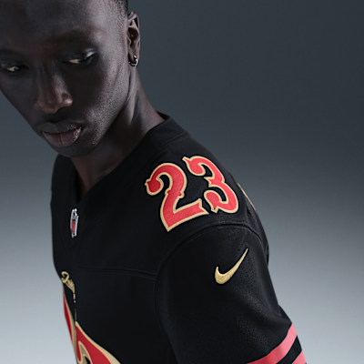 Jersey Nike Dri-FIT de la NFL Limited para hombre Christian McCaffrey San Francisco 49ers Rivalries Collection