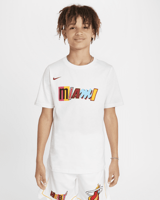 Miami Heat City Edition Older Kids' Nike NBA Logo T-Shirt. Nike UK