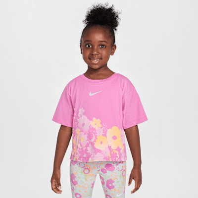 Ensemble deux pièces avec cycliste imprimé Nike Flow-Ral pour enfant