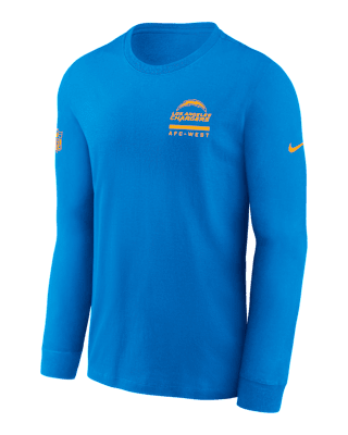 Мужская футболка Los Angeles Chargers Sideline Team Issue Nike Dri-FIT NFL Long-Sleeve