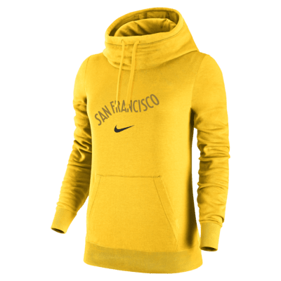 Sudadera con gorro de la NBA con cuello de embudo Nike para mujer Golden State Warriors Club Fleece 2023/24 City Edition