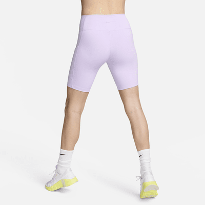 Shorts de ciclismo con bolsillos de tiro alto de 20 cm para mujer Nike One