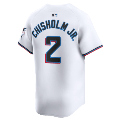 Jersey Nike Dri-FIT ADV de la MLB Limited para hombre Jazz Chisholm Jr. Miami Marlins