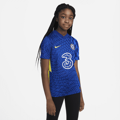 Chelsea F.C. 2021/22 Stadium Home Older Kids' Football Shirt. Nike AU