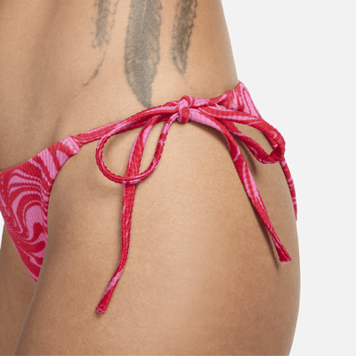 Prenda inferior de bikini con correas para mujer Nike Swim Swirl