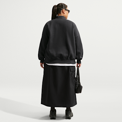 Sudadera extraoversized con cierre de 1/4 (talla grande) para mujer Nike Sportswear Phoenix Fleece