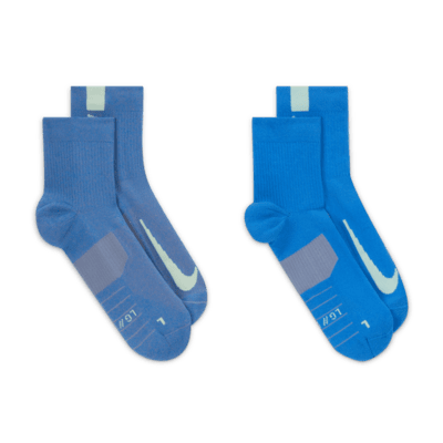 Nike Multiplier Running Ankle Socks (2 Pairs). Nike NL