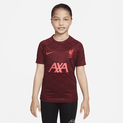 Playera de fútbol para antes del partido Nike Dri-FIT para niños talla ...