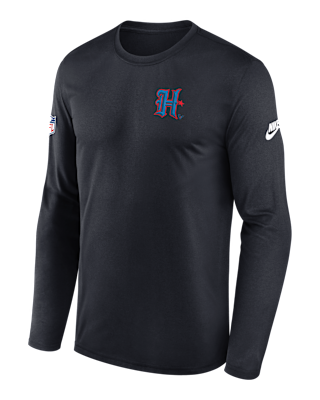 Мужская футболка Houston Texans Alt Legend Small Logo Nike Dri-FIT NFL Long-Sleeve