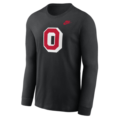 Ohio State Buckeyes Legacy Primary Logo Men's Nike College Long-Sleeve T-Shirt